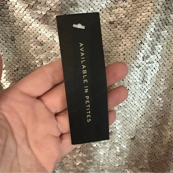 Banana Republic Champagne Sequin Silk Underlay Dress with Straps Size 2 NWT - Picture 8 of 11